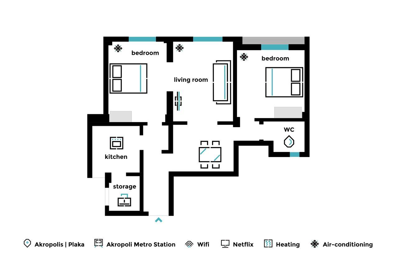 Acropolis Heart 2Bd Apartment In Plaka By Upstreet Athén Kültér fotó